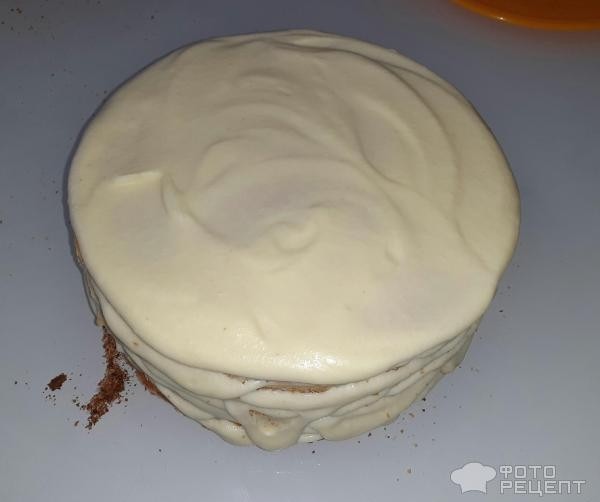 Рецепт: Творожный торт "Наполеон" - С заварным масляным кремом (без яиц).