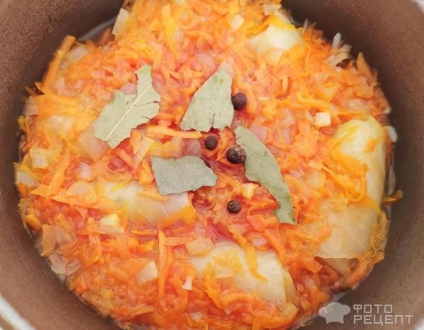 Рецепт: Постные голубцы - по-домашнему