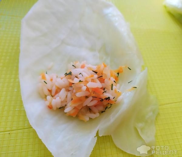 Рецепт: Постные голубцы - по-домашнему