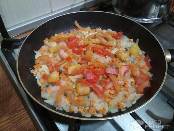 Рецепт: Нут в томатном соусе - с овощами