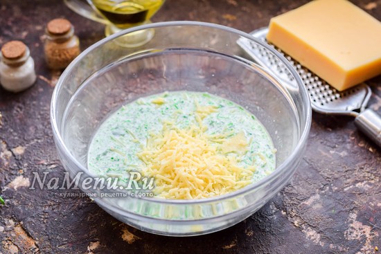 Блины со шпинатом и сыром