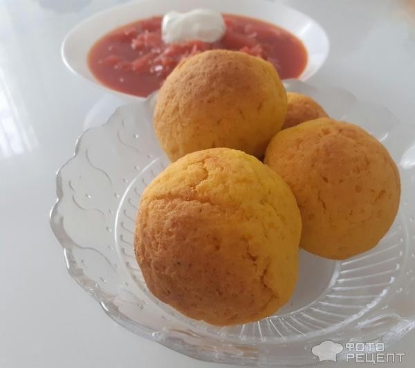 Рецепт: Печенье "Тыквенное" - Нежное и воздушное печенье из творога и тыквы, пышное, почти как булочки.