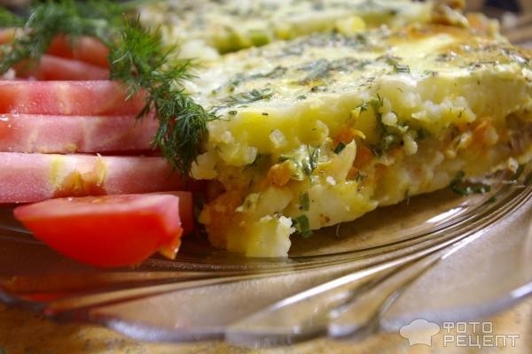 Рецепт: Запеканка овощная - С курицей и кабачками