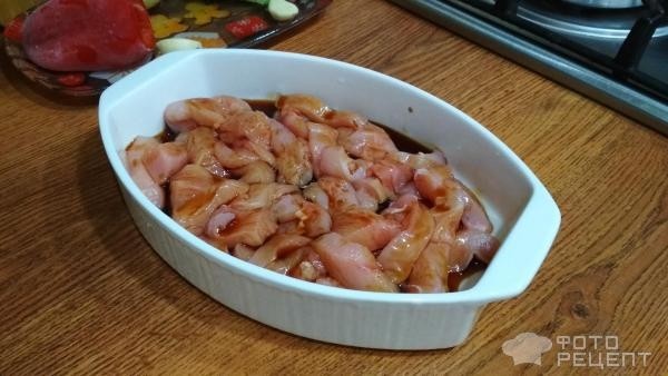 Рецепт: Куриное филе со стручковой фасолью - и другими овощами, вкусно, быстро,