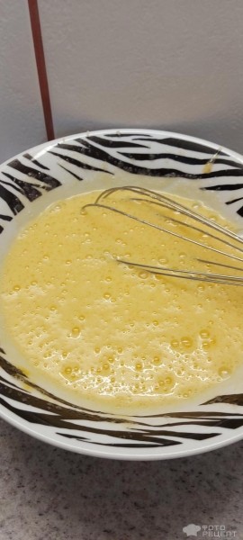 Рецепт: Пирог манник-зебра на кефире - с какао