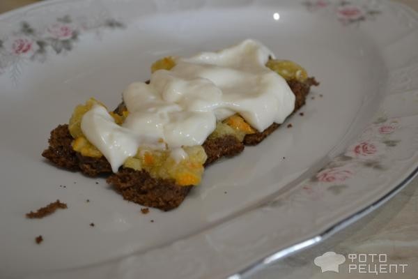 Рецепт: Торт бисквитный с творожным суфле - шоколадно-кофейный с лимоном